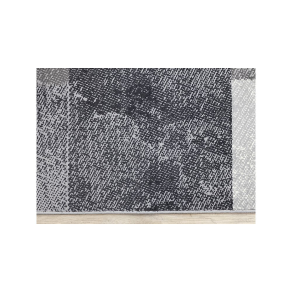 Functional Style Grey Faded Geometric Rug, 4'7" x 6'7", 5'3" x 7'4". Picture 9