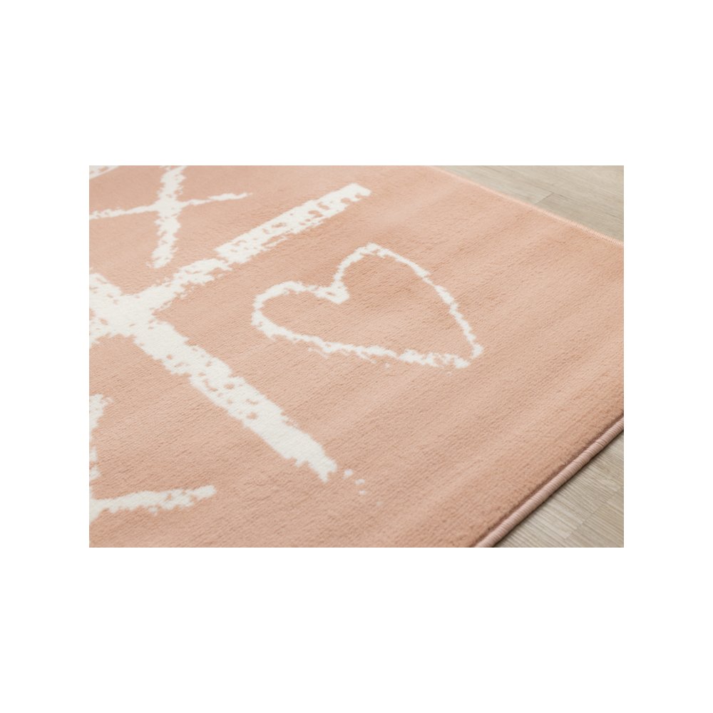 Functional Kids Pink Cream Playing Board Rug, 3'11" x 5'7". Picture 4