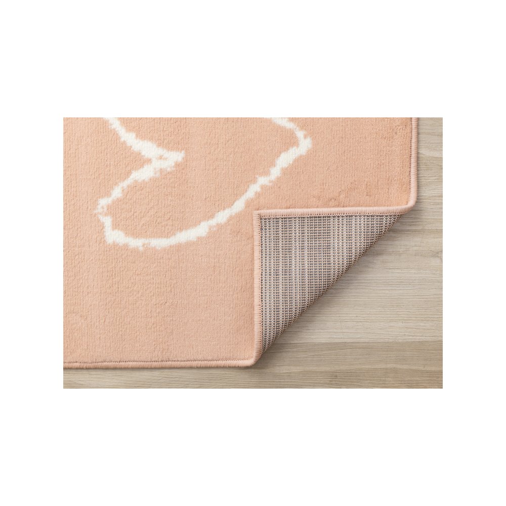 Functional Kids Pink Cream Playing Board Rug, 3'11" x 5'7". Picture 7