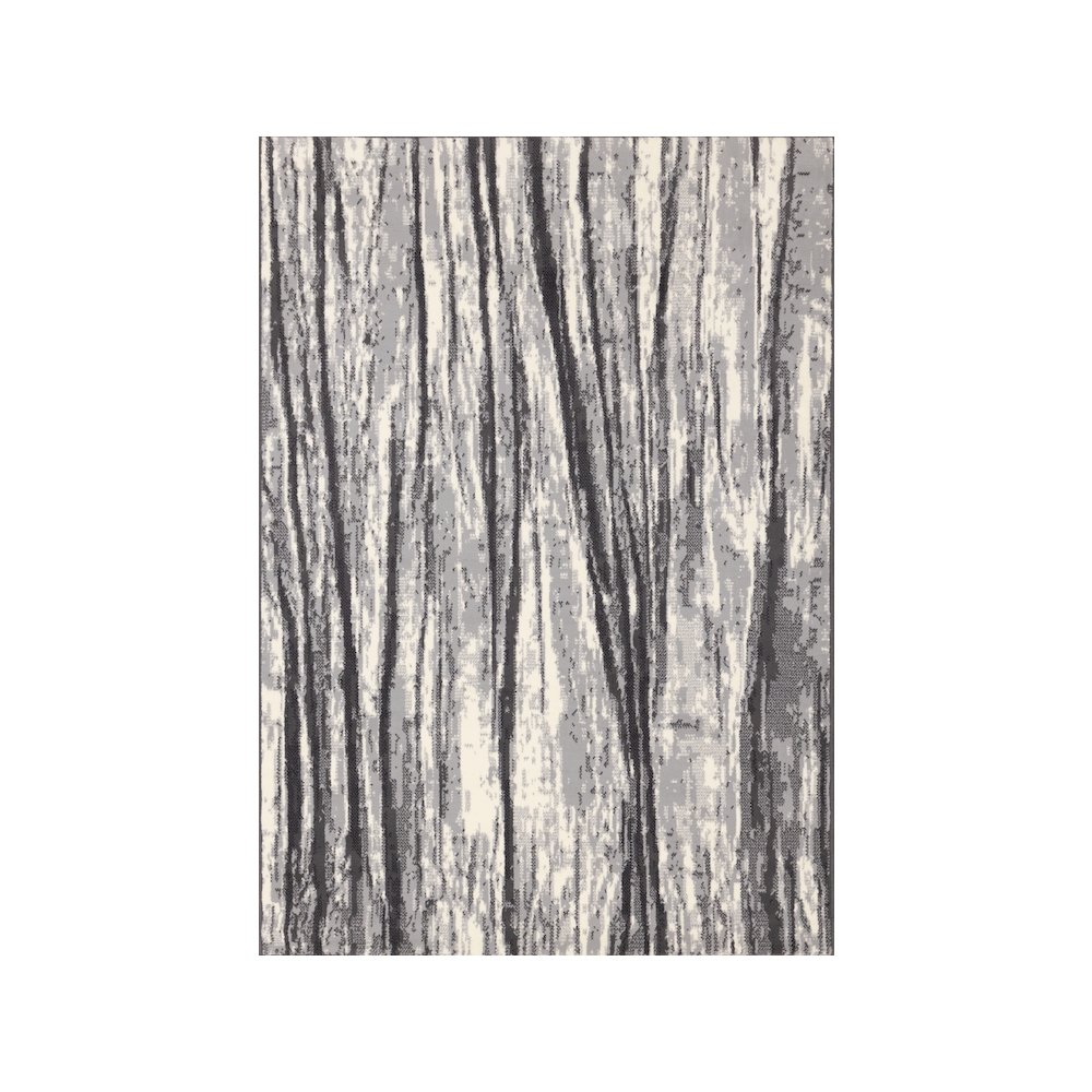 Functional Style Abstract Grey White Rug, 4'7" x 6'7", 4'7" x 6'7". Picture 1