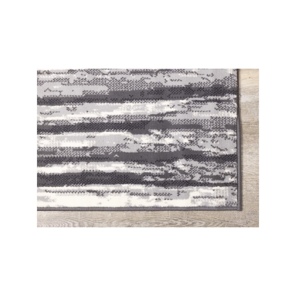 Functional Style Abstract Grey White Rug, 4'7" x 6'7", 4'7" x 6'7". Picture 6