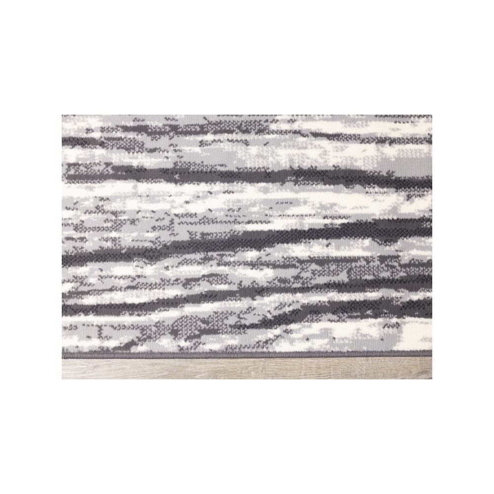Functional Style Abstract Grey White Rug, 4'7" x 6'7", 4'7" x 6'7". Picture 9