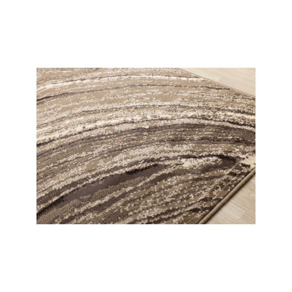 Brown Cream 5x7 Area Rug, Neutral Abstract Carpet for Living Room Comfort. Picture 4