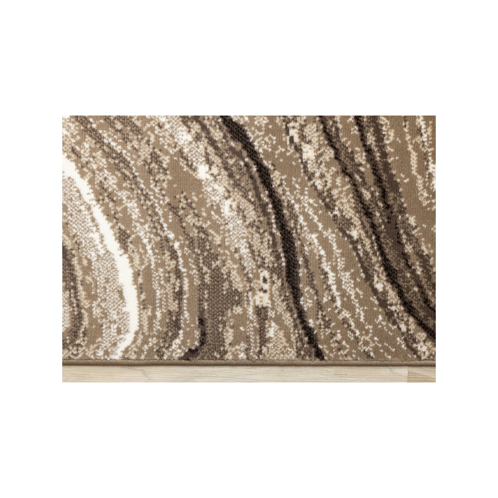 Brown Cream 5x7 Area Rug, Neutral Abstract Carpet for Living Room Comfort. Picture 9