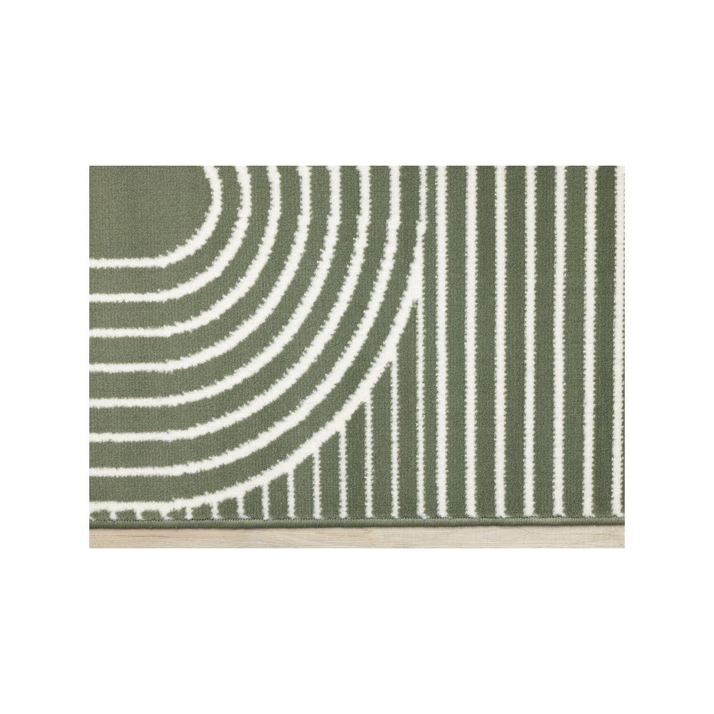 Green 5x7 Arches Rug, Modern Geometric Rug for Living or Bedroom. Picture 9