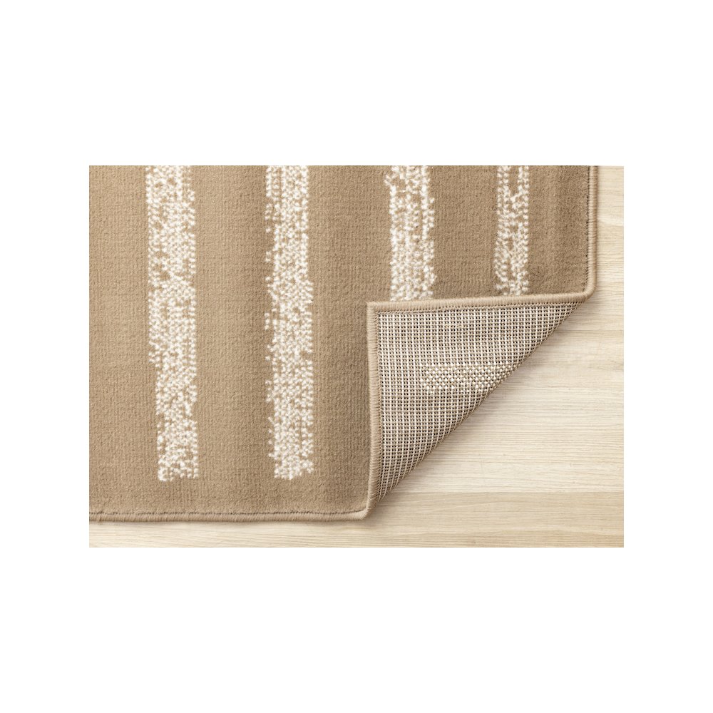 Functional Style Brown Cream Modern Area Rug, 4'7" x 6'7". Picture 7