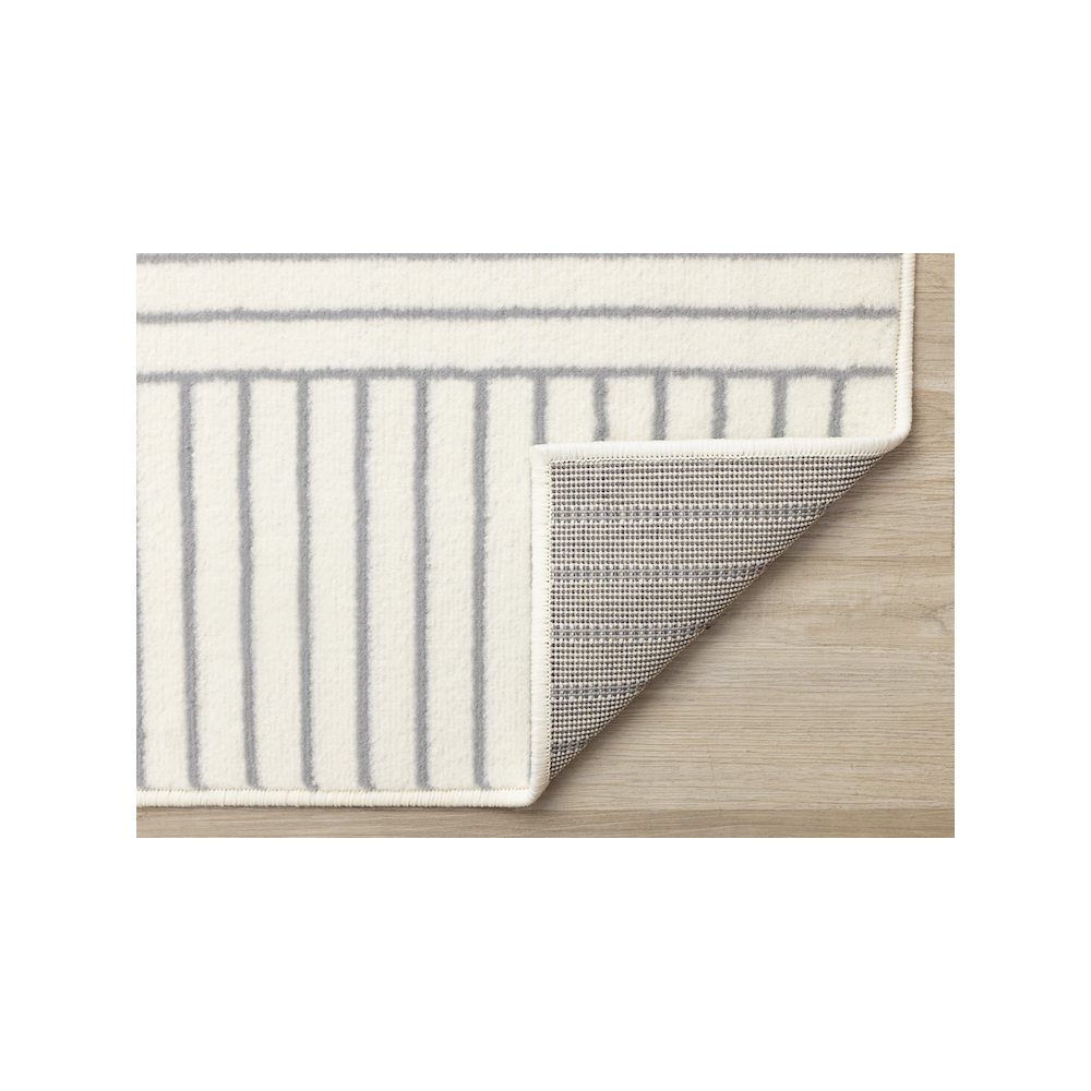 Classic White Gray 4x6 Rectangular Rug, Entryway Rug and Kitchen Runner. Picture 7