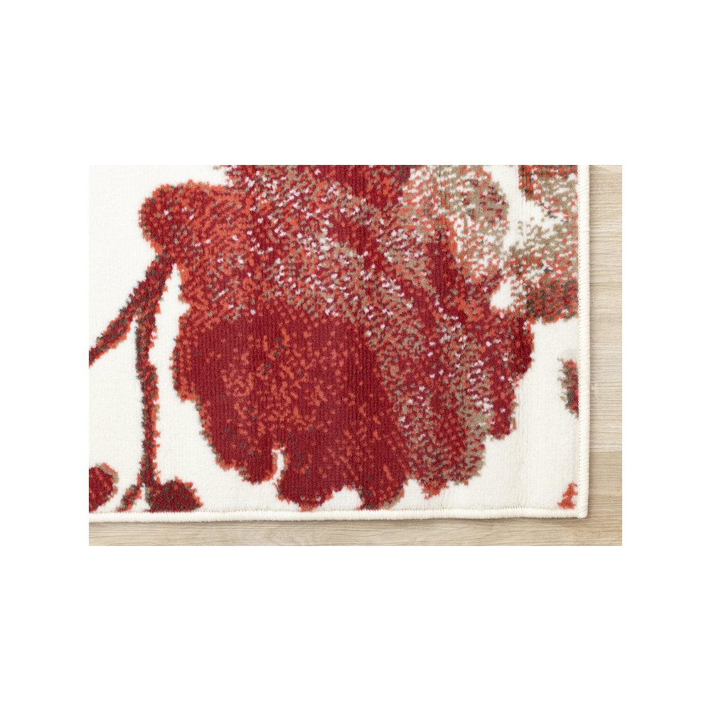 Functional Style Cream Red Vintage Pattern Rug, 5'3" x 7'4", 5'3" x 7'4". Picture 6