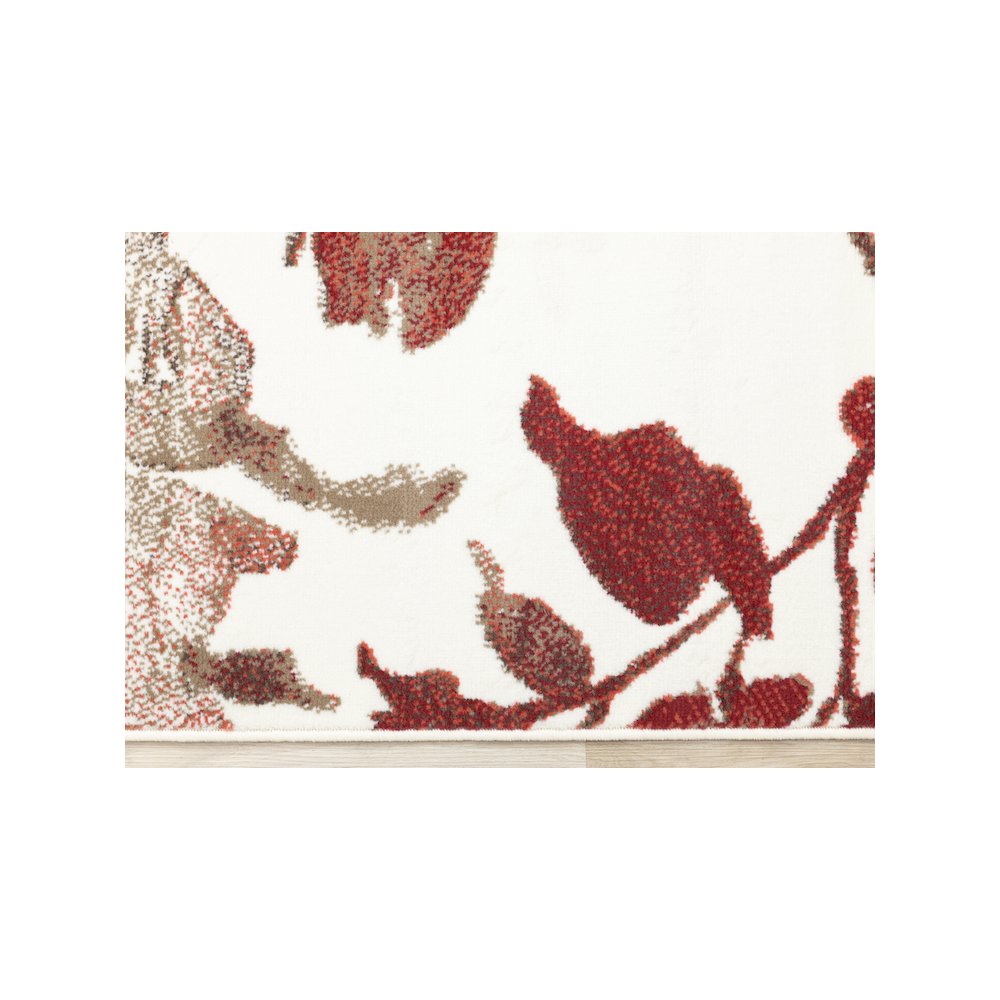 Functional Style Cream Red Vintage Pattern Rug, 5'3" x 7'4", 5'3" x 7'4". Picture 9