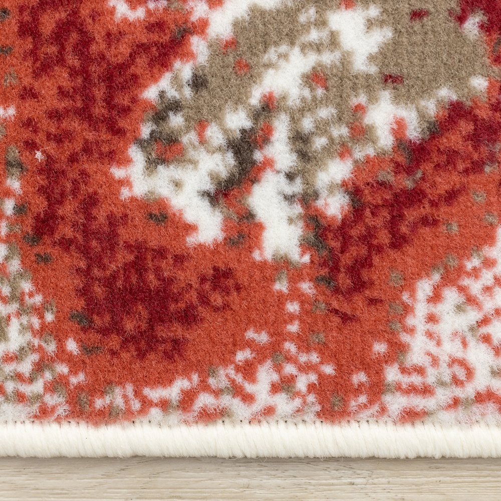 Functional Style Cream Red Vintage Pattern Rug, 5'3" x 7'4", 5'3" x 7'4". Picture 10