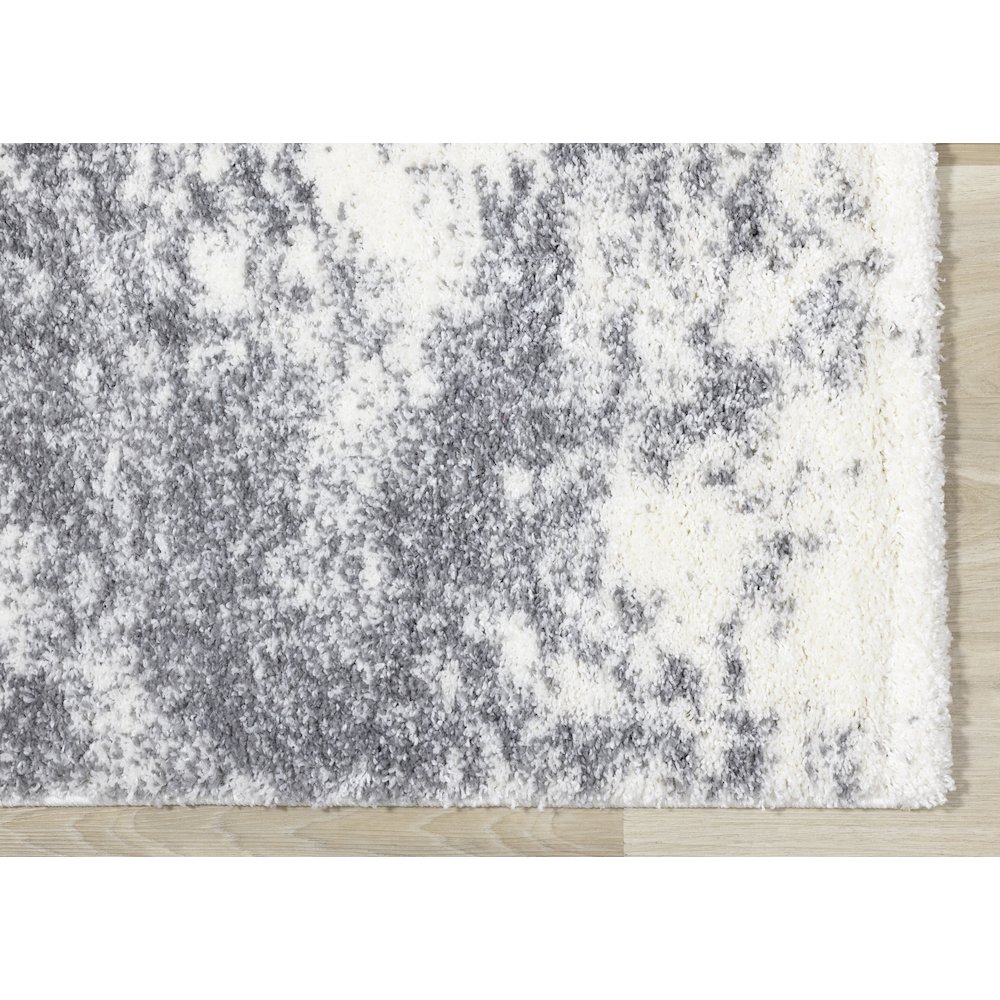 Ferris White Grey Clouds Area Rug, 5'3" x 7'7". Picture 6