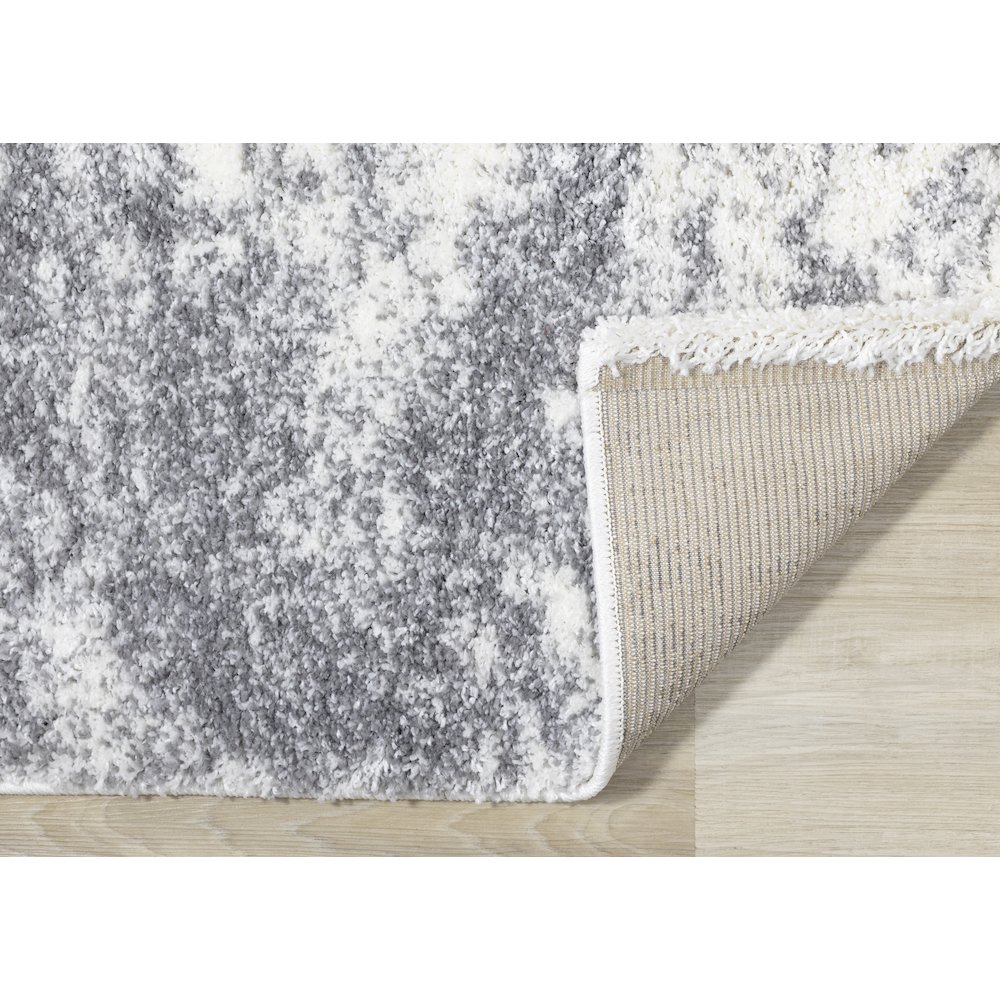 Ferris White Grey Clouds Area Rug, 5'3" x 7'7". Picture 7