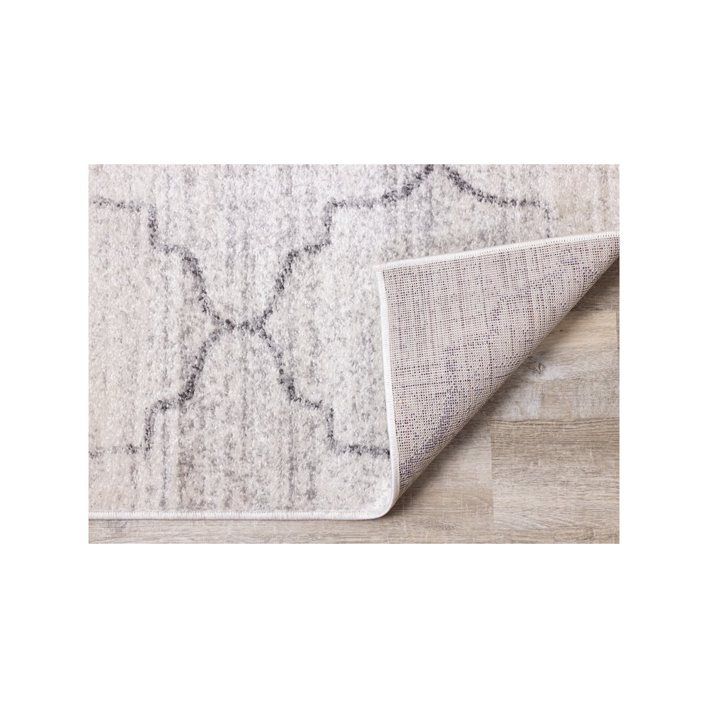 Finley Cream Grey Ogee Indoor Rug, 5'3" x 7'7". Picture 7