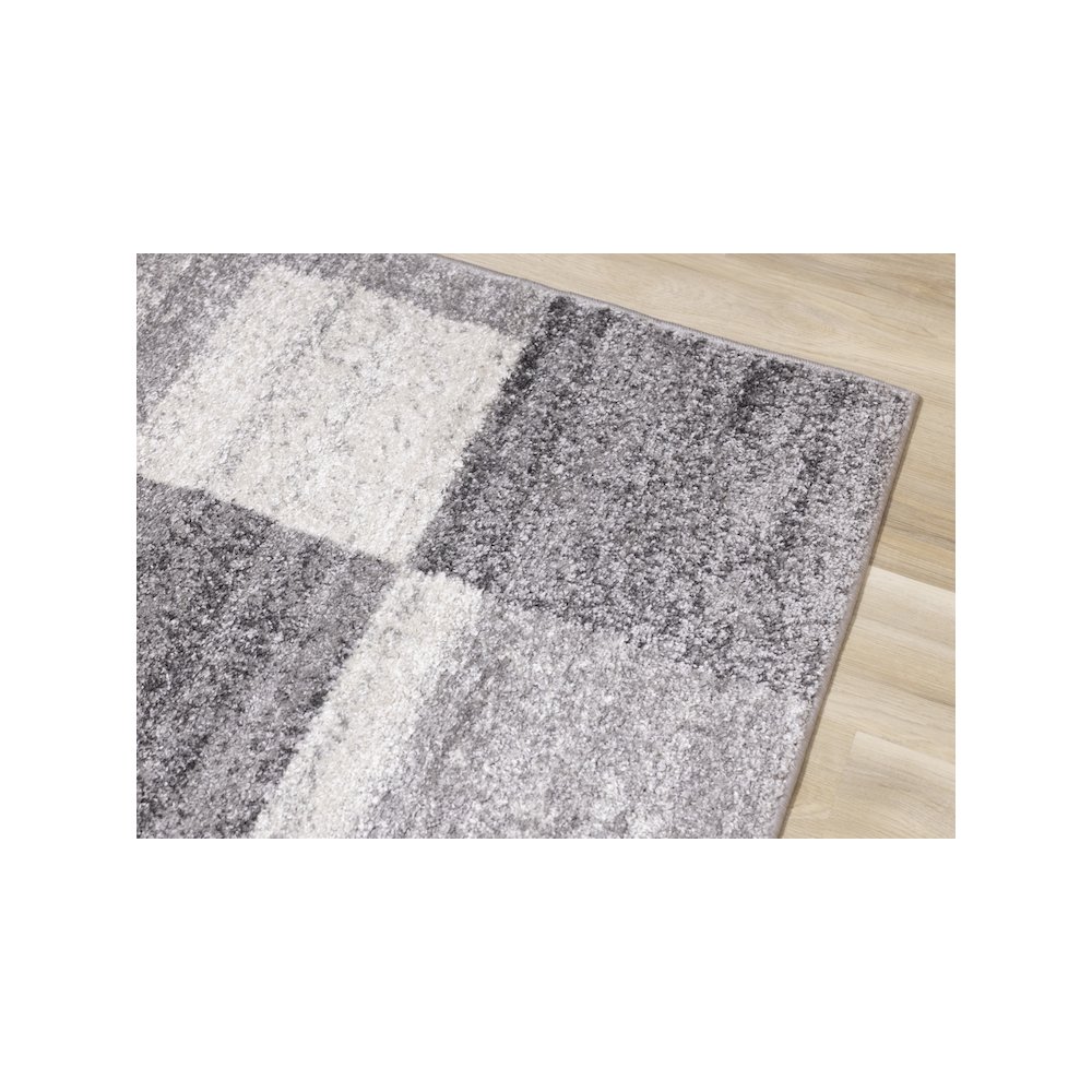 Finley Grey White Geometric Rug. Picture 4