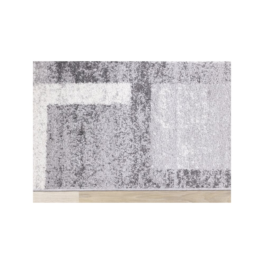 Finley Grey White Geometric Rug. Picture 9