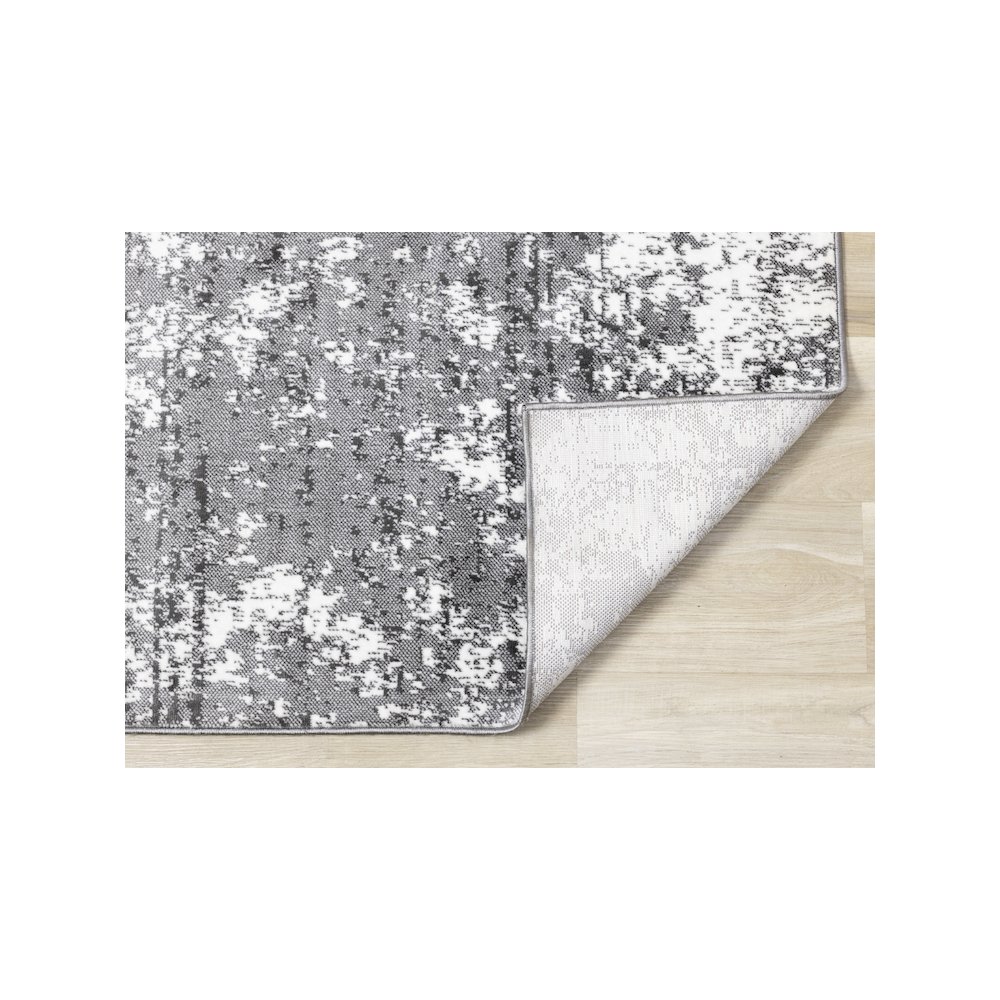 Classic Carpet Grey Polyester 5x7 Rug, Distressed Rug for Living Room. Picture 7