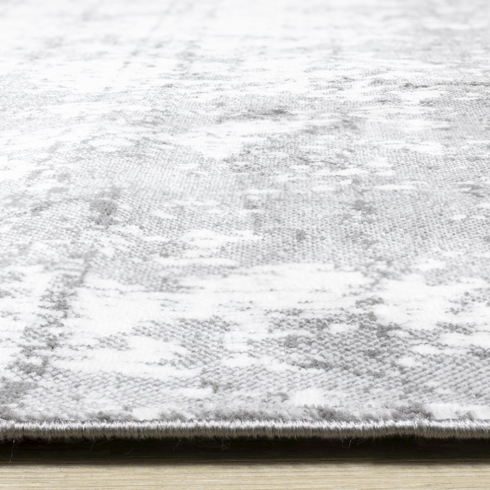 Classic Carpet Grey Polyester 5x7 Rug, Distressed Rug for Living Room. Picture 5