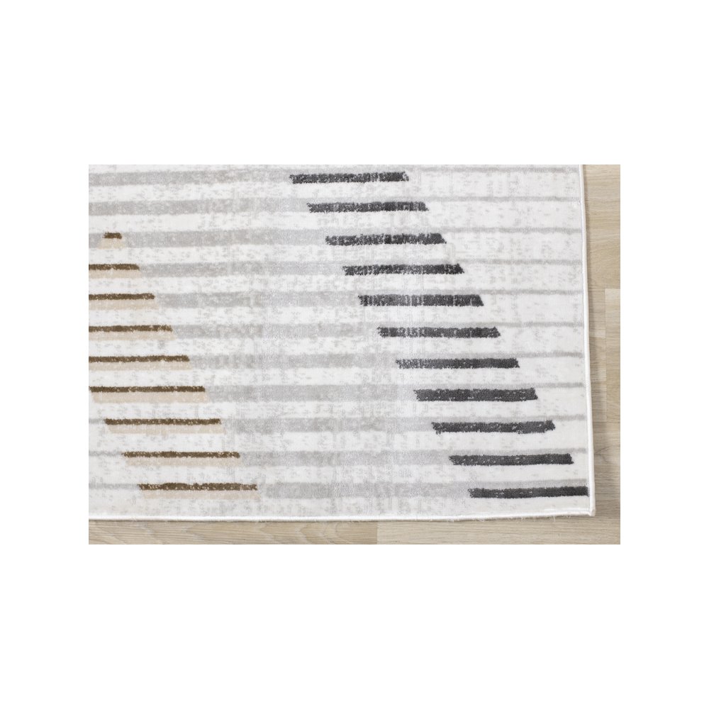 Washable Distressed Brown Cream Indoor Area Rug, 5'3" x 7'7". Picture 6