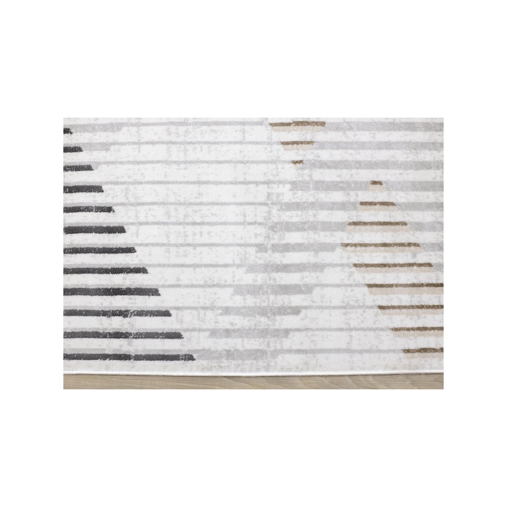 Washable Distressed Brown Cream Indoor Area Rug, 5'3" x 7'7". Picture 9