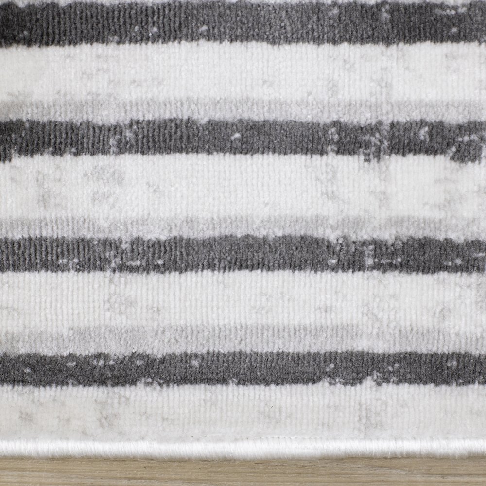 Washable Distressed Brown Cream Indoor Area Rug, 5'3" x 7'7". Picture 10