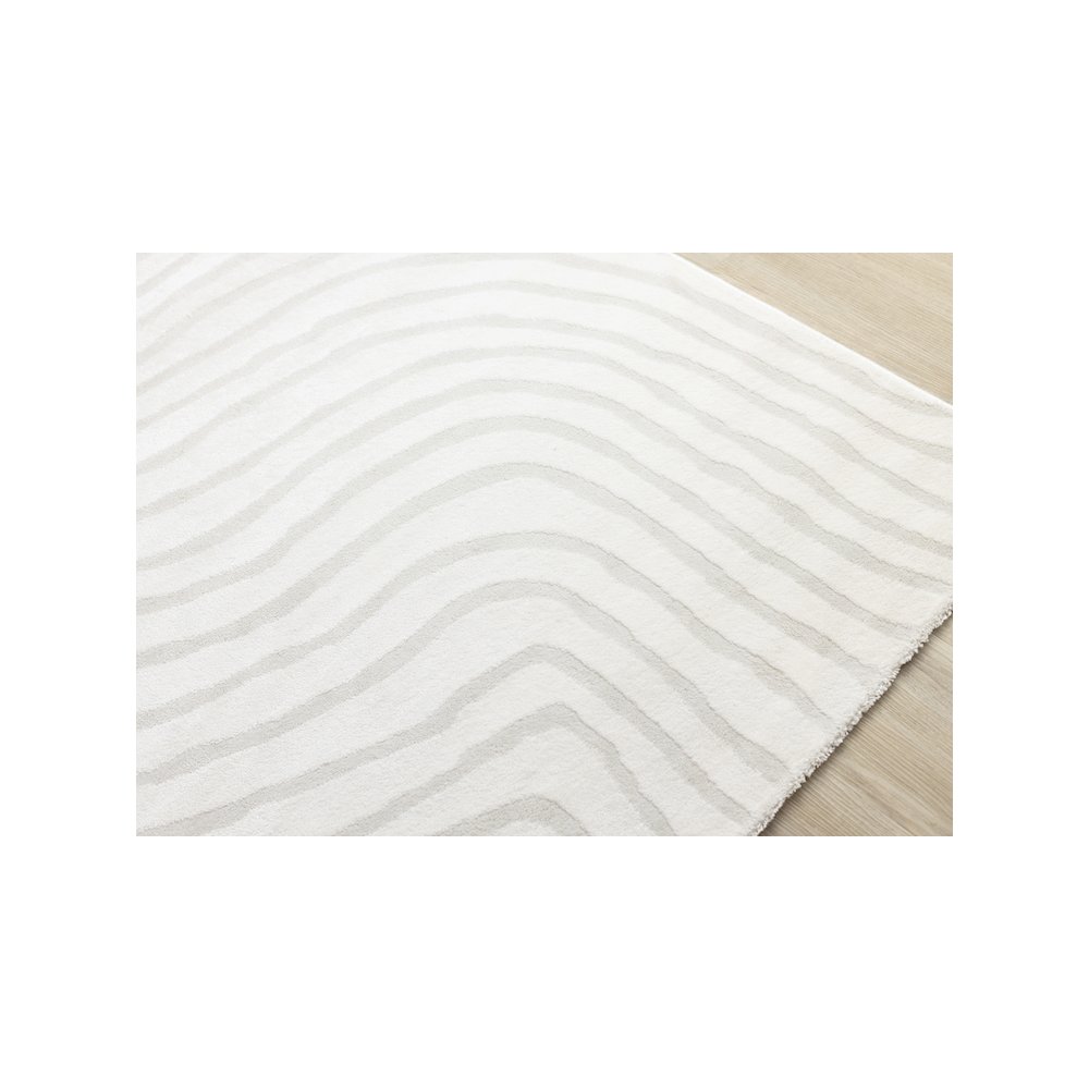 Holly Cream Soft Swirling Lines Textured Rug, 5'3" x 7'7". Picture 4