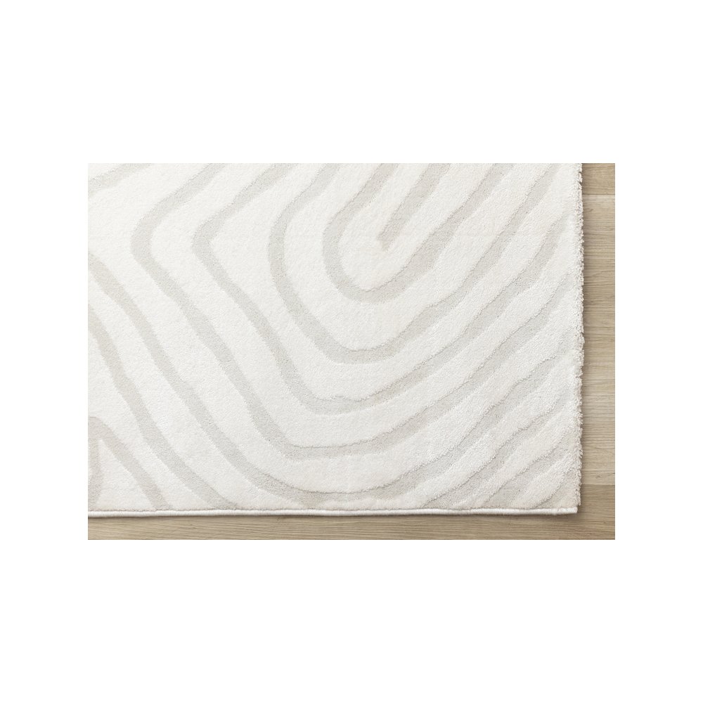 Holly Cream Soft Swirling Lines Textured Rug, 5'3" x 7'7". Picture 6