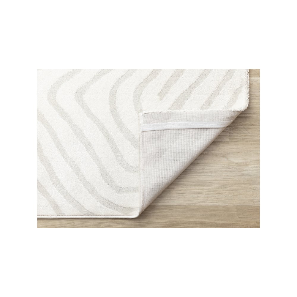 Holly Cream Soft Swirling Lines Textured Rug, 5'3" x 7'7". Picture 7