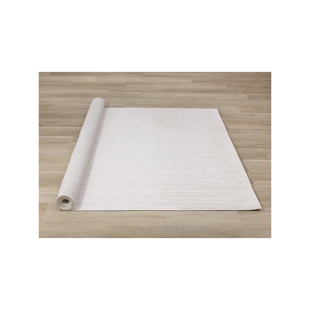 Holly Cream Patterned Lines Soft Indoor Area Rug, 5'3" x 7'7". Picture 8