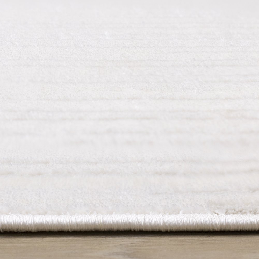 Holly Cream Patterned Lines Soft Indoor Area Rug, 5'3" x 7'7". Picture 5