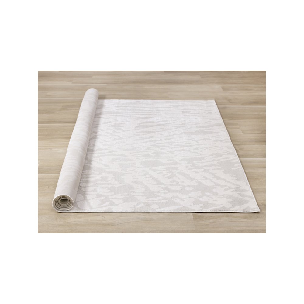Holly Abstract Cream Soft Indoor Area Rug, 5'3" x 7'7". Picture 8