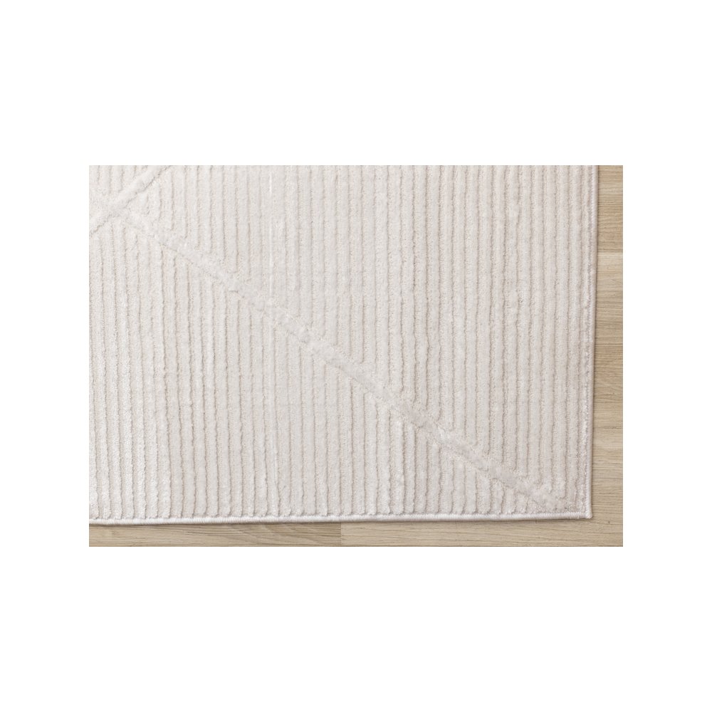 Logan Striped Trellis Soft Cream Area Rug, 5'3" X 7'7". Picture 6