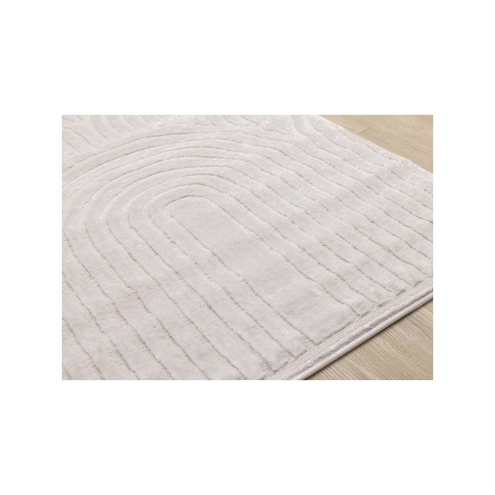 Logan Modern Geometric Cream Area Rug, 5'3" X 7'7". Picture 4
