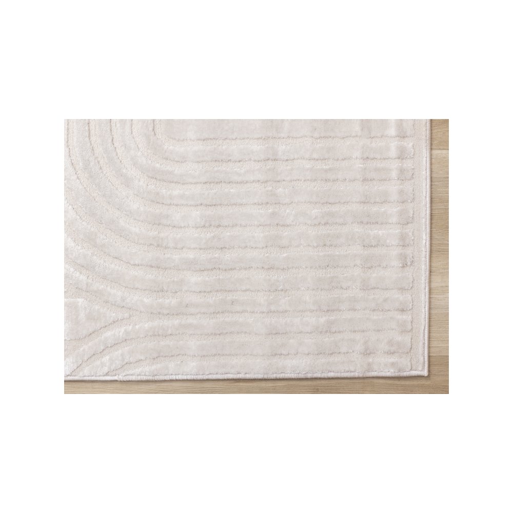 Logan Modern Geometric Cream Area Rug, 5'3" X 7'7". Picture 6