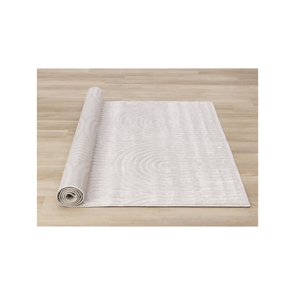 Logan Modern Geometric Cream Area Rug, 5'3" X 7'7". Picture 8