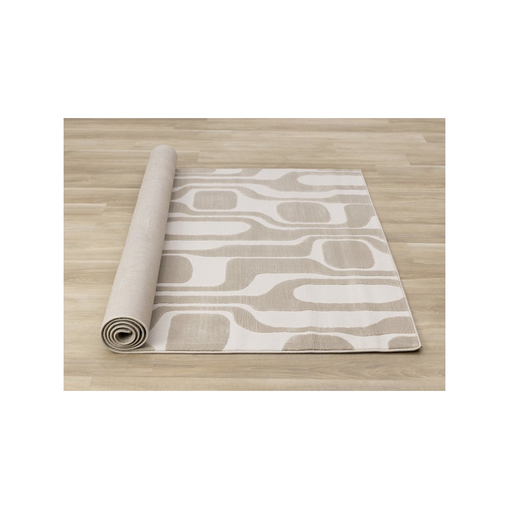 Logan Beige Cream Soft Abstract Modern Area Rug. Picture 8