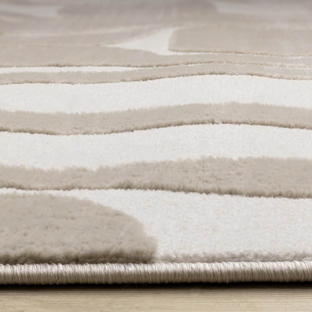 Logan Beige Cream Soft Abstract Modern Area Rug. Picture 5
