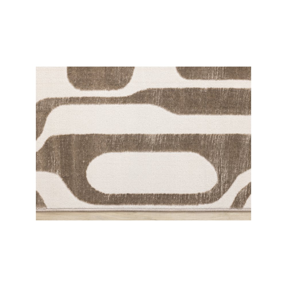 Logan Brown Cream Soft Abstract Modern Area Rug, 5'3" X 7'7". Picture 9