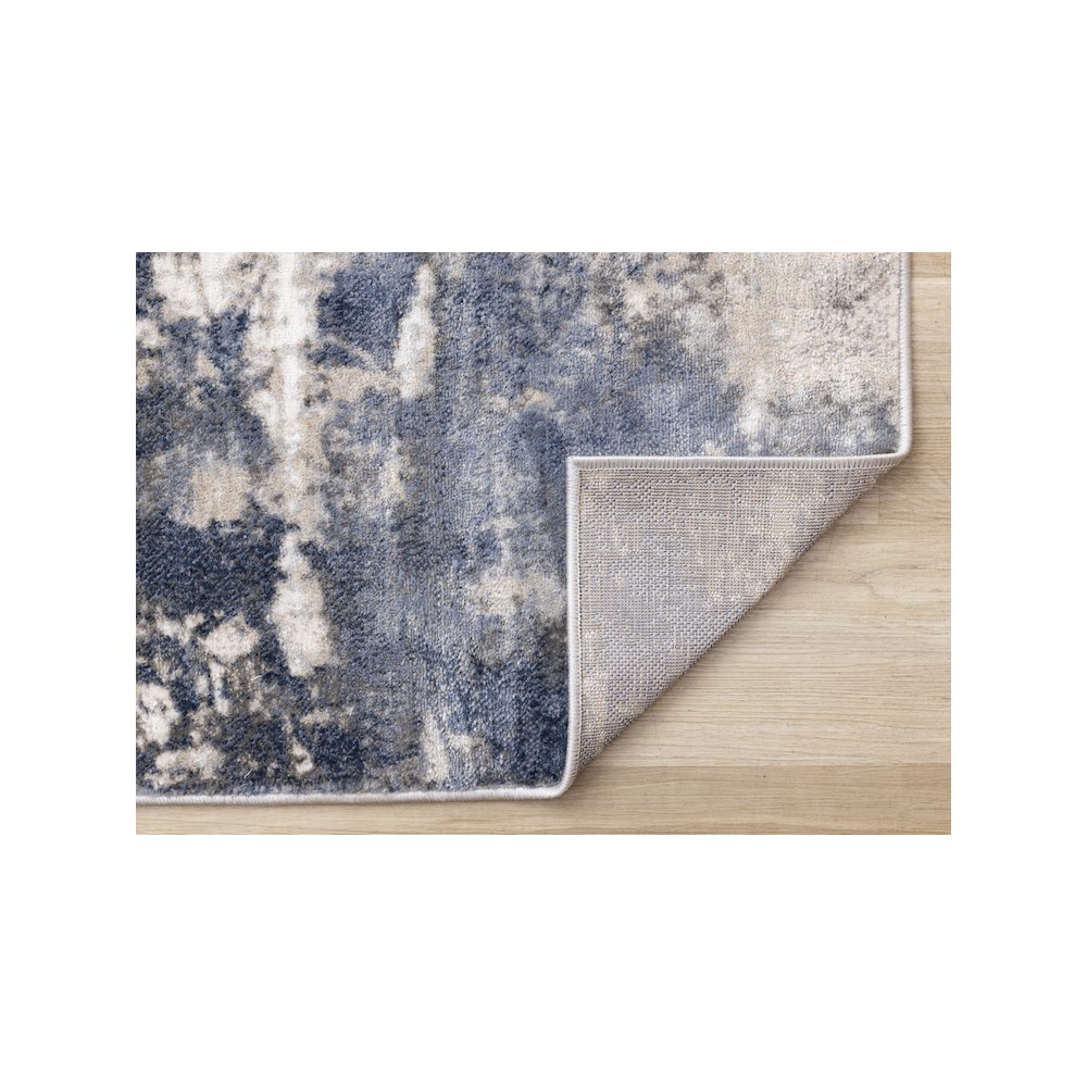 Logan Blue Beige Grey Soft Abstract Rug, 5'3" x 7'7". Picture 7