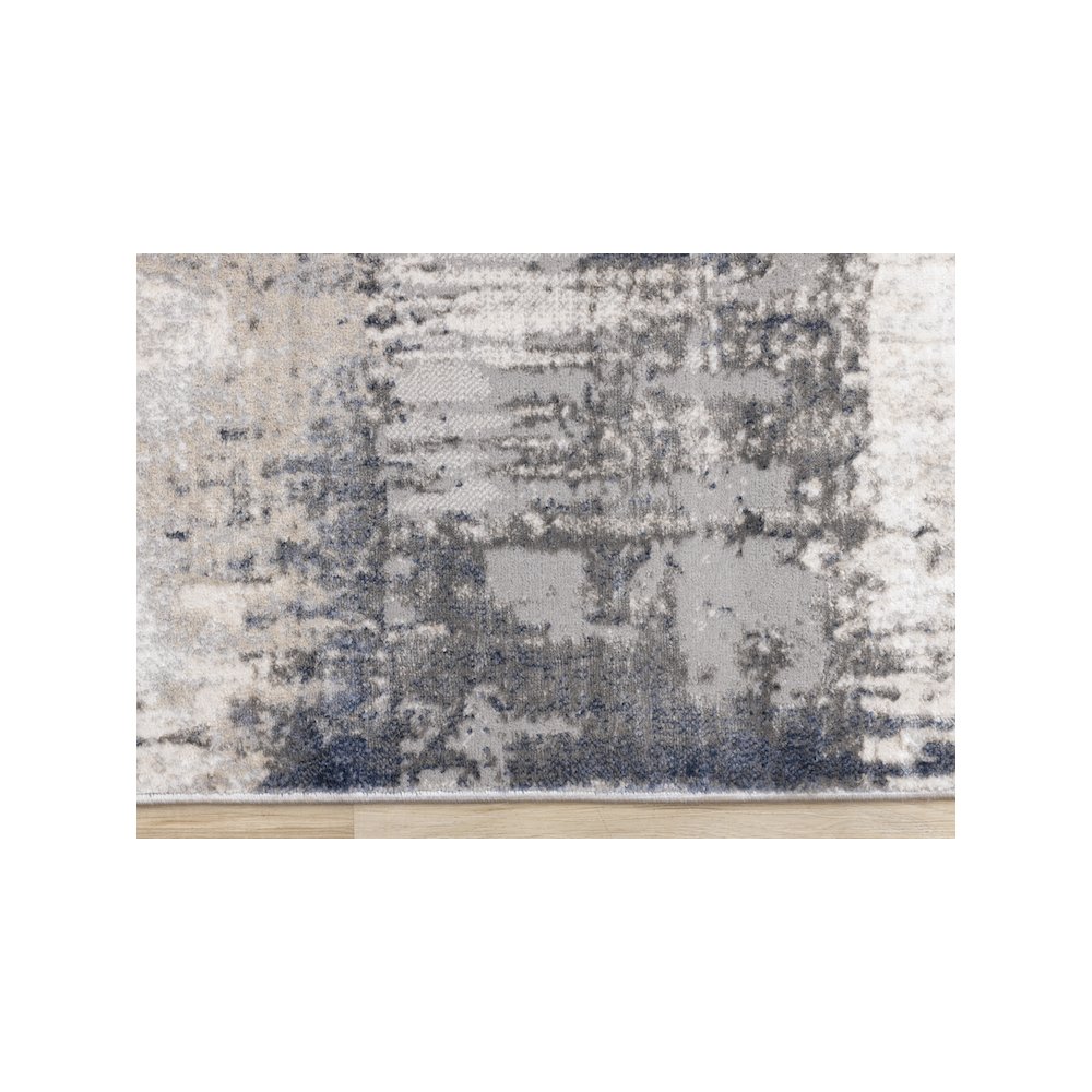 Logan Blue Beige Grey Soft Abstract Rug, 5'3" x 7'7". Picture 9