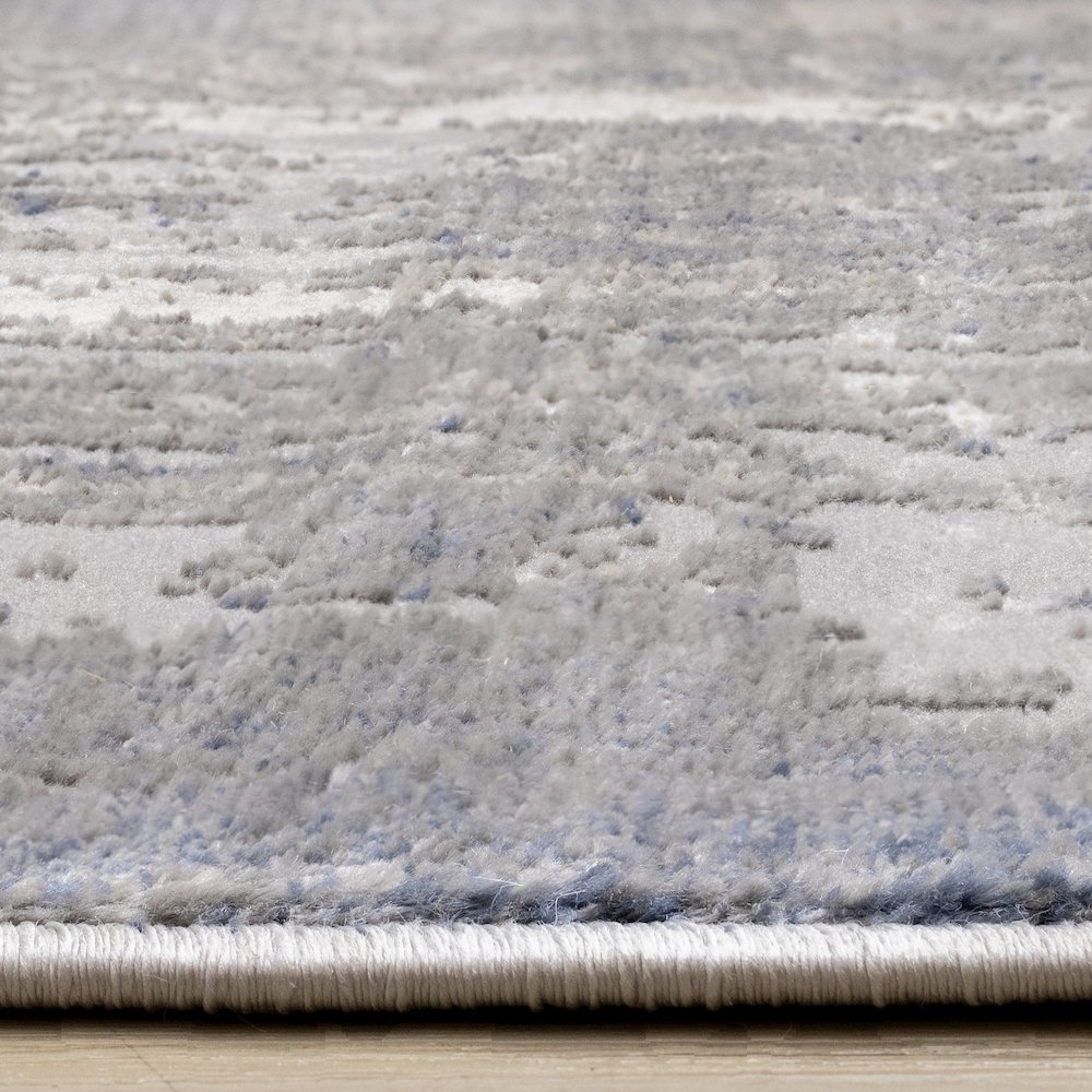 Logan Blue Beige Grey Soft Abstract Rug, 5'3" x 7'7". Picture 5