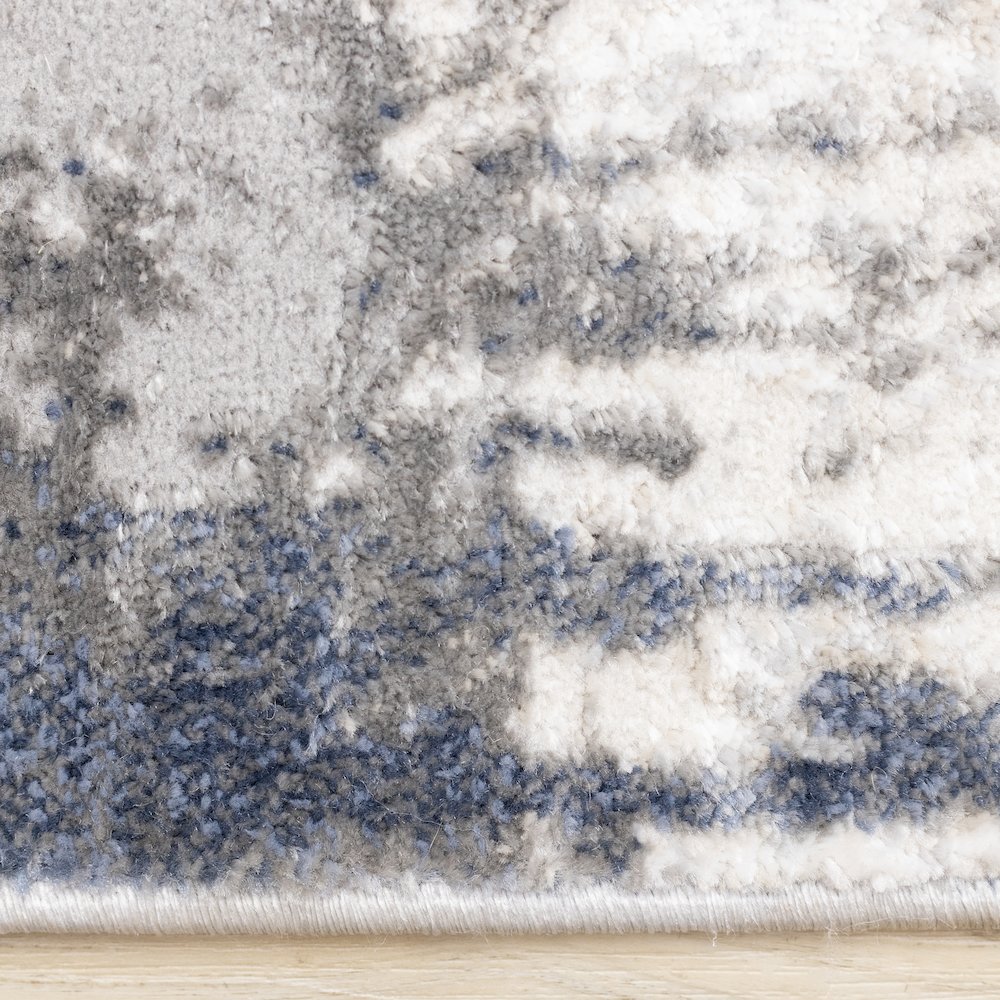 Logan Blue Beige Grey Soft Abstract Rug, 5'3" x 7'7". Picture 10