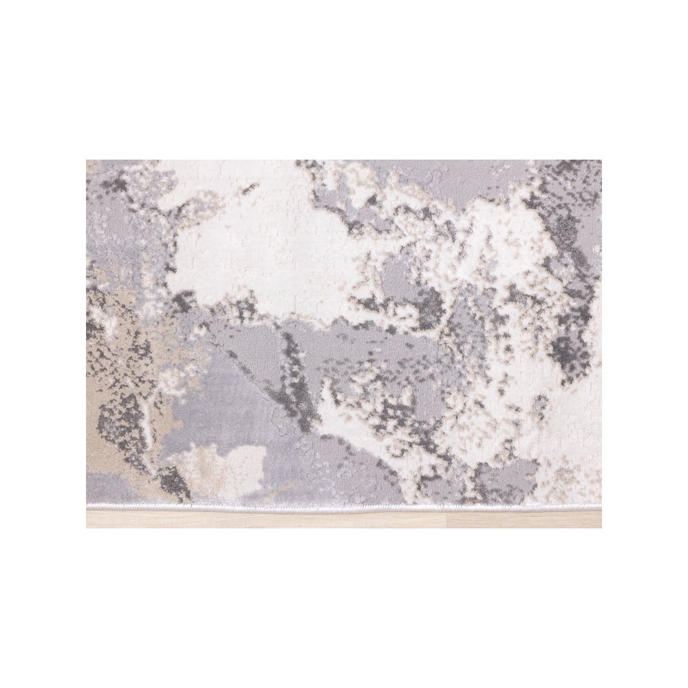Layla Modern Swirl Beige Grey Cream Rug, 5'3" x 7'7". Picture 9