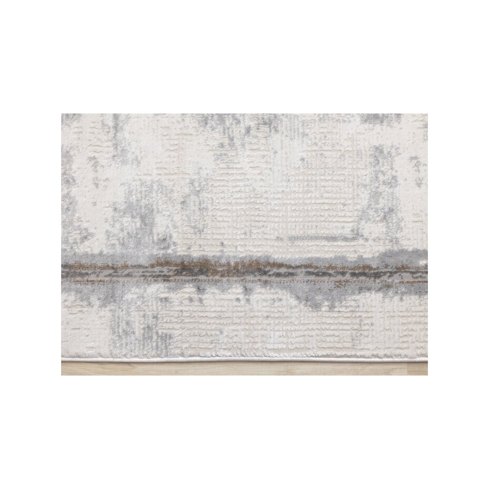 Layla Grey Black Distressed Border Rug, 5'3" x 7'7". Picture 9