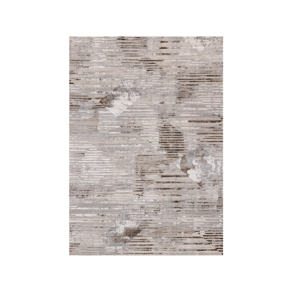 Layla Grey Brown Beige Abstract Rug, 5'3" x 7'7". Picture 1