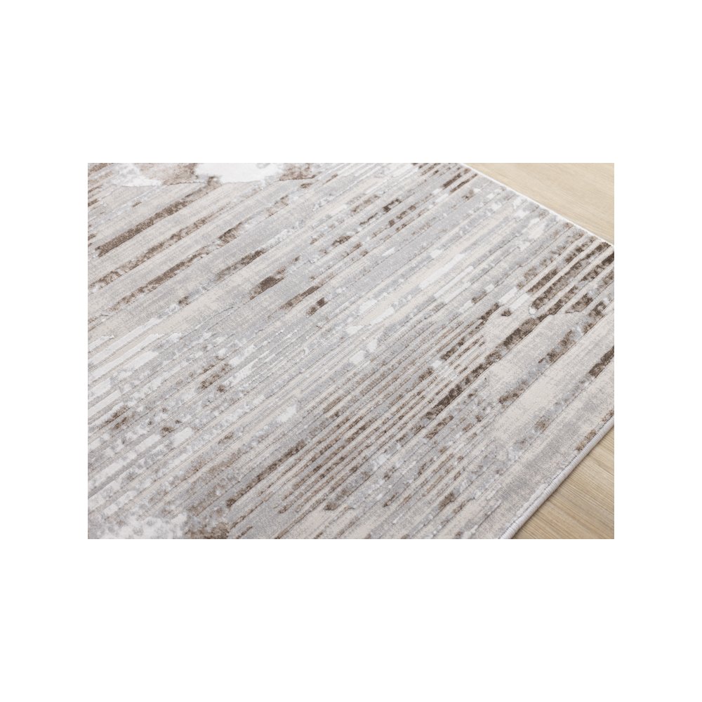 Layla Grey Brown Beige Abstract Rug, 5'3" x 7'7". Picture 4