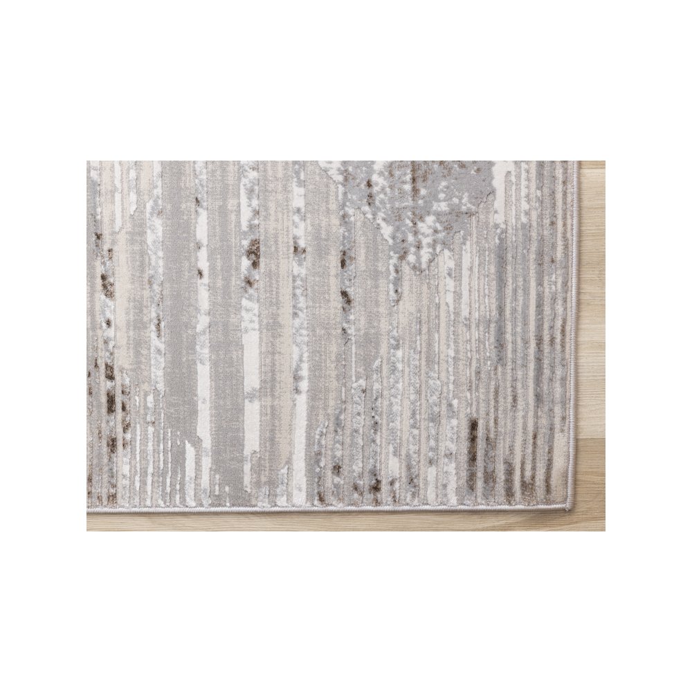 Layla Grey Brown Beige Abstract Rug, 5'3" x 7'7". Picture 6