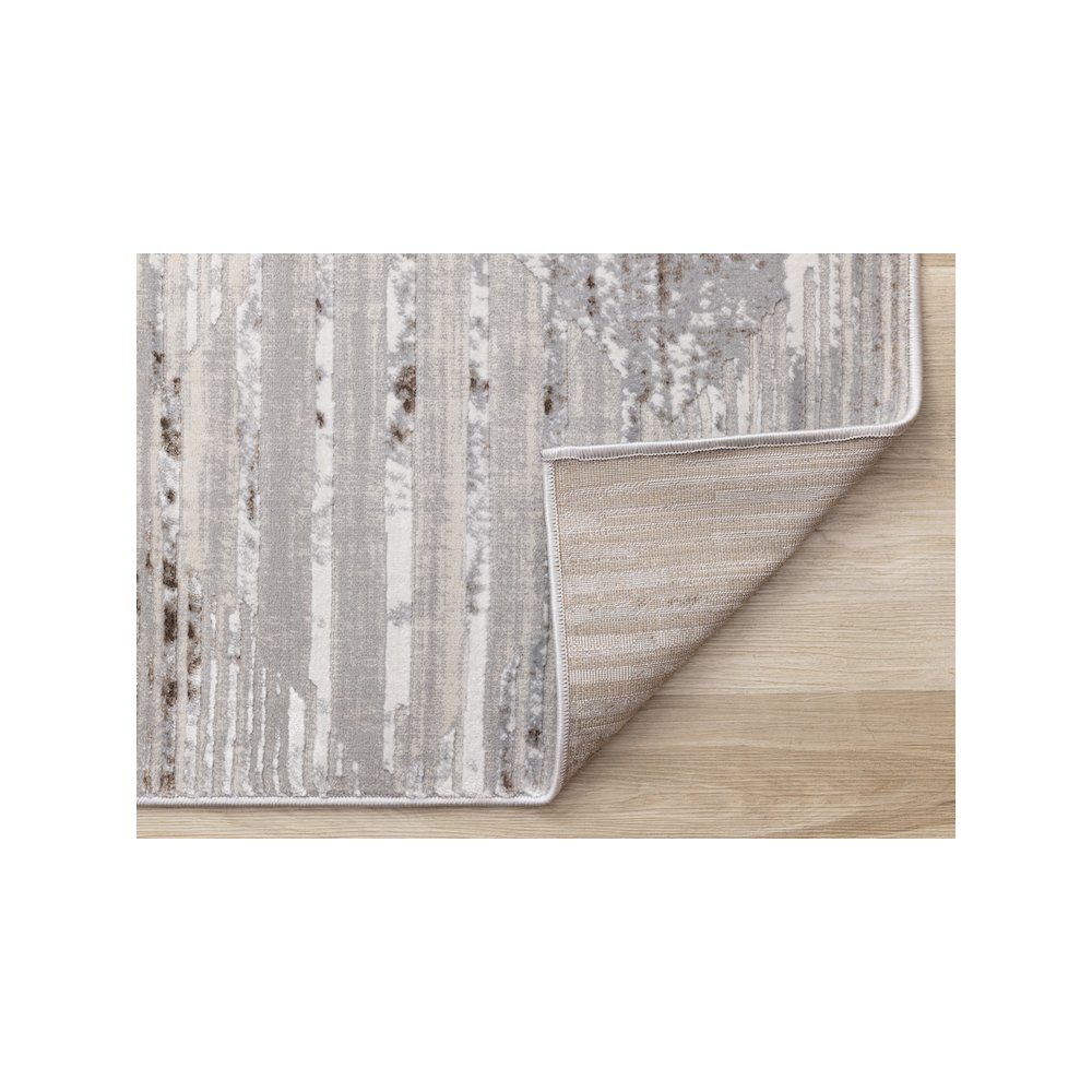 Layla Grey Brown Beige Abstract Rug, 5'3" x 7'7". Picture 7