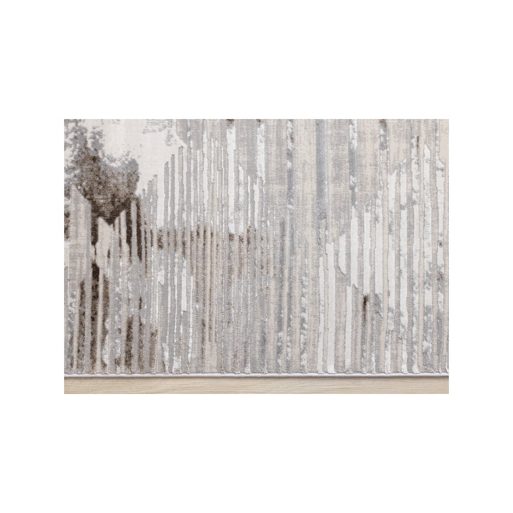 Layla Grey Brown Beige Abstract Rug, 5'3" x 7'7". Picture 9