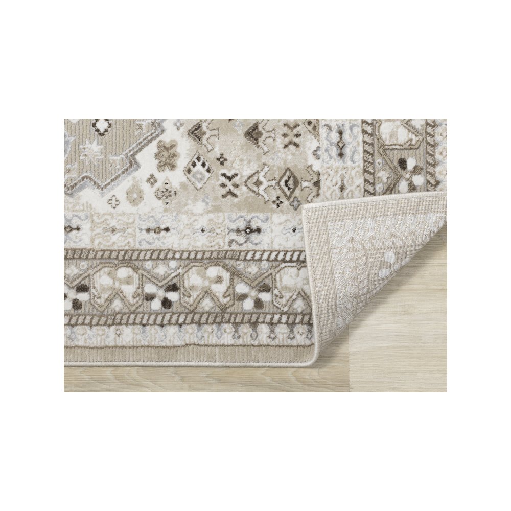 Layla Elegant Traditional Beige Area Rug, 5'3" x 7'7". Picture 7
