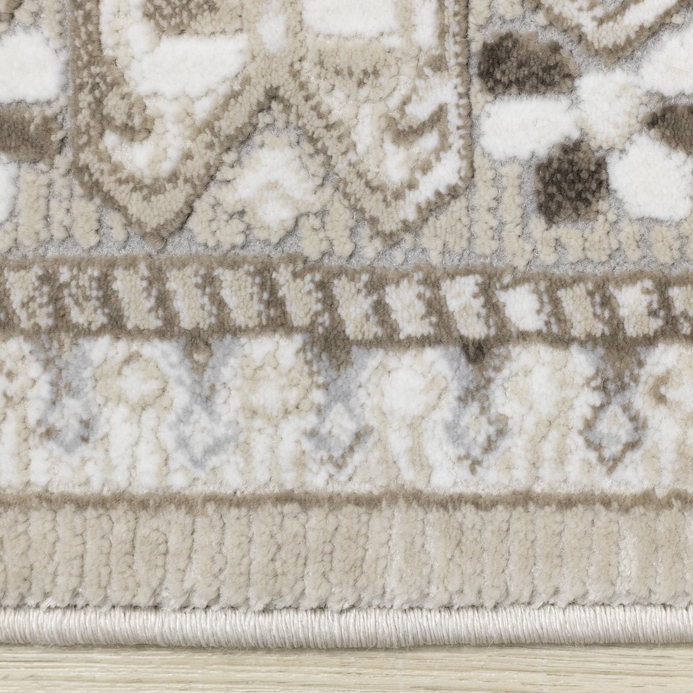 Layla Elegant Traditional Beige Area Rug, 5'3" x 7'7". Picture 10